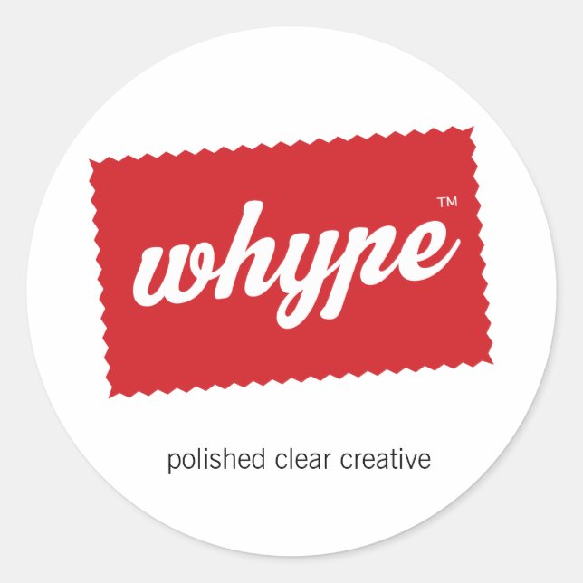 Logotipo de Whype polindo adesivos criativos claro (Frente)