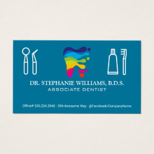 Logotipo dentário colorido Ferramentas