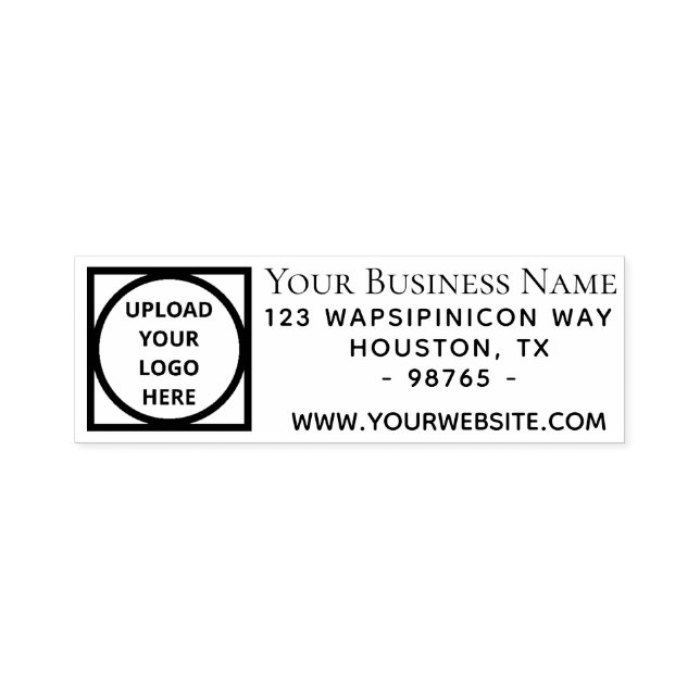 Logotipo devolvido Endereço Carimbo para Empresas  (Design)