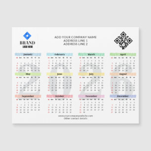 Logotipo do Calendário 2026 Código QR Promo Modern