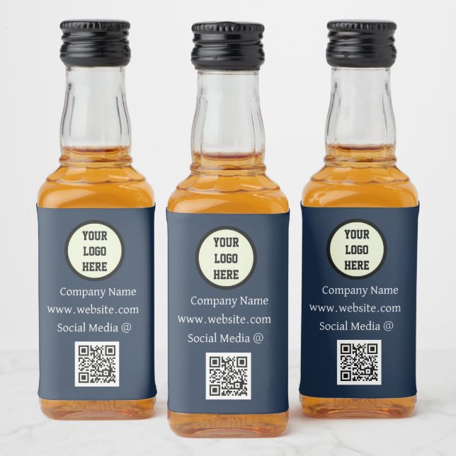 Logotipo do código QR Empresa Marinho Azul Empresa (Garrafas)