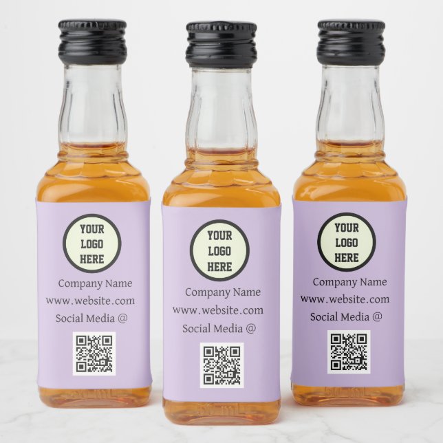 Logotipo do código QR Empresa negócios roxa (Garrafas)