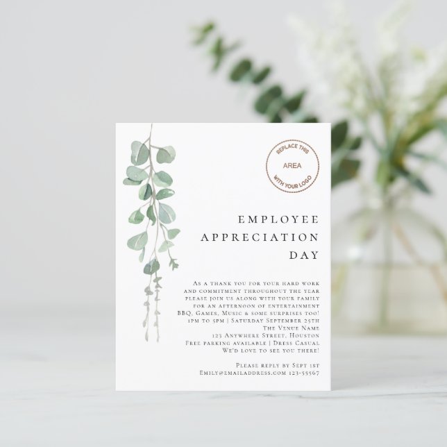 Logotipo do Dia de Apreciação do Funcionário Eucal (Em pé/Frente)