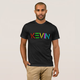 Logotipo do ESPÍRITO de Kevin na camisa preta de