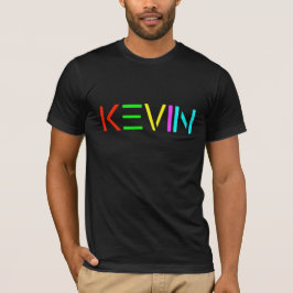 Logotipo do ESPÍRITO de Kevin na camisa preta de T