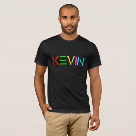 Logotipo do ESPÍRITO de Kevin na camisa preta de T