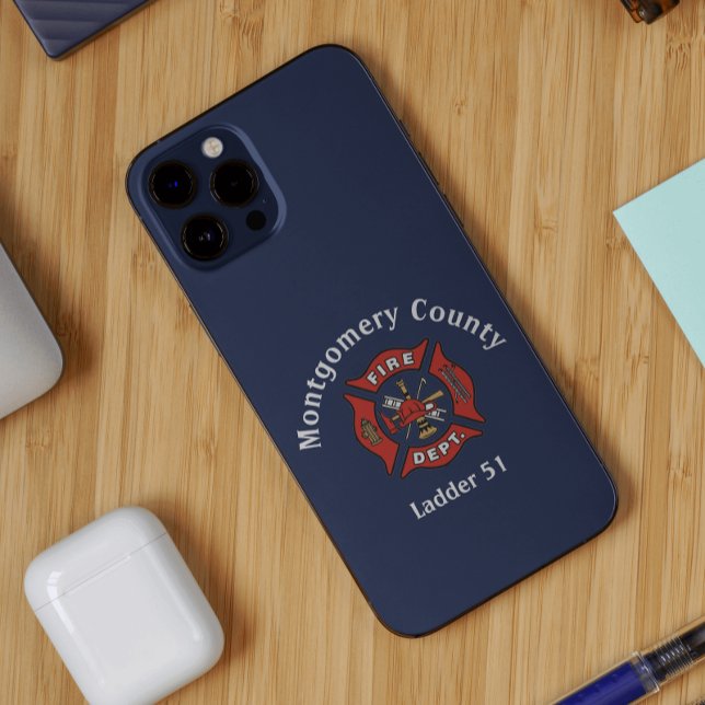 Logotipo do Fire Department Personalizado (A customizable phone case for firefighters, and a great gift idea!)