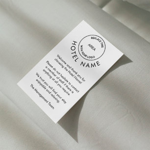 Logotipo do Hotel Cartões de Boas-vindas Salas de