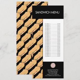 Logotipo do Menu da Loja de Sanduíches Moderna Del