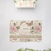 Logótipo do Monograma Floral Botânico de Flores Mo