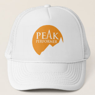 Logotipo do "Peak Performer" - boné laranja