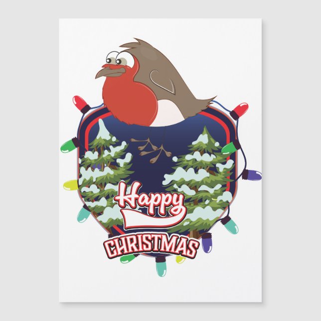 logotipo do Robin desenho animado Feliz Natal (Frente)