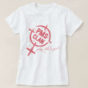 Logotipo do rosa da camisa de PMS