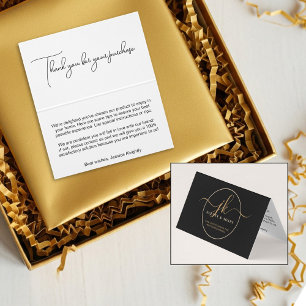 Logotipo do Script do Business Monograma Obrigado 