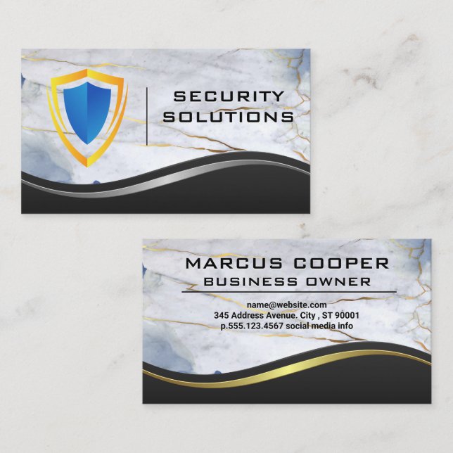 Logotipo do Security Shield | Cartão de visita de  (Frente/Verso)