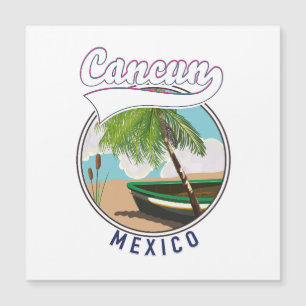 Logotipo do viagem de praia do Cancun Mexico