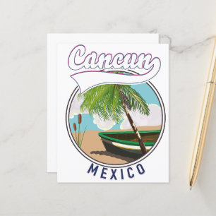 Logotipo do viagem de praia do Cancun Mexico