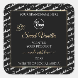 Logotipo Dourado de etiquetas de produto de arte e