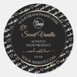 Logotipo Dourado de etiquetas de produto de arte e