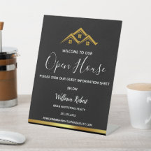 Logotipo Dourado de Imóveis Casa Golden Corretor M