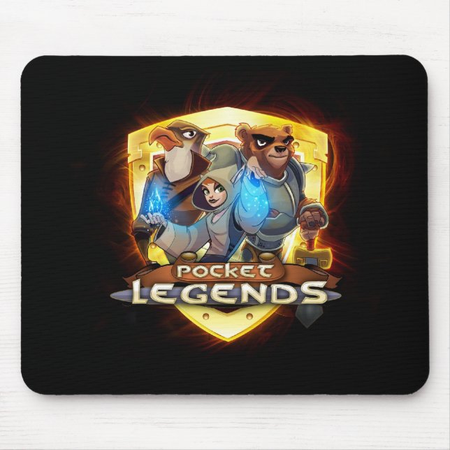 Logotipo Dourado Mousepad das legendas do bolso (Frente)