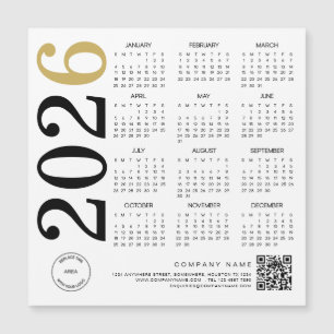 Logotipo Dourado no calendário branco 2023 Código