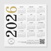 Logotipo Dourado no calendário branco 2024 Código