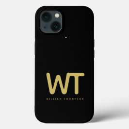 Logotipo Dourado preto personalizado