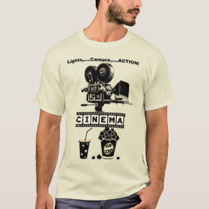 Logotipo e gráficos "CINEMA" T-Shirt