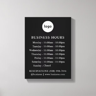 LOGOTIPO E Horas de Negócios   Canvas estendida