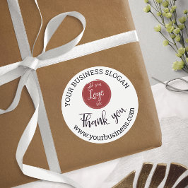 Logotipo Elegante Obrigado Adesivo redondo clássi