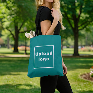 Logotipo Empresarial Bolsa Tote Verde Turquesa