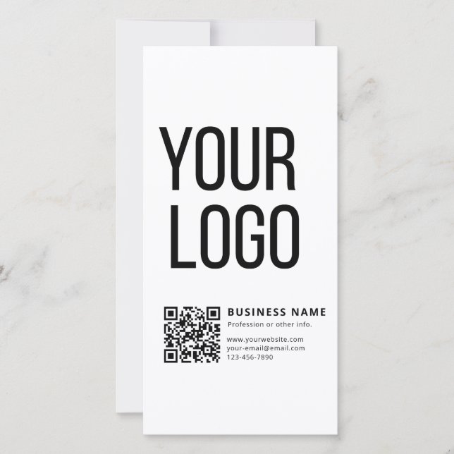 Logotipo Empresarial & Código Qr Editável (Frente)