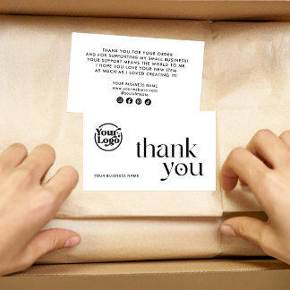 Logotipo Empresarial Embalagem de Encomenda Cartão