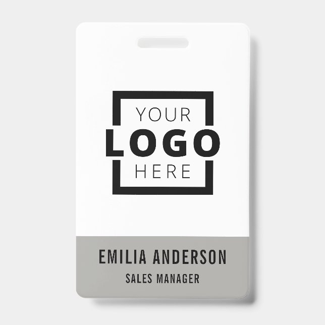 Logotipo Empresarial Personalizado Crachá Básico d (Frente)