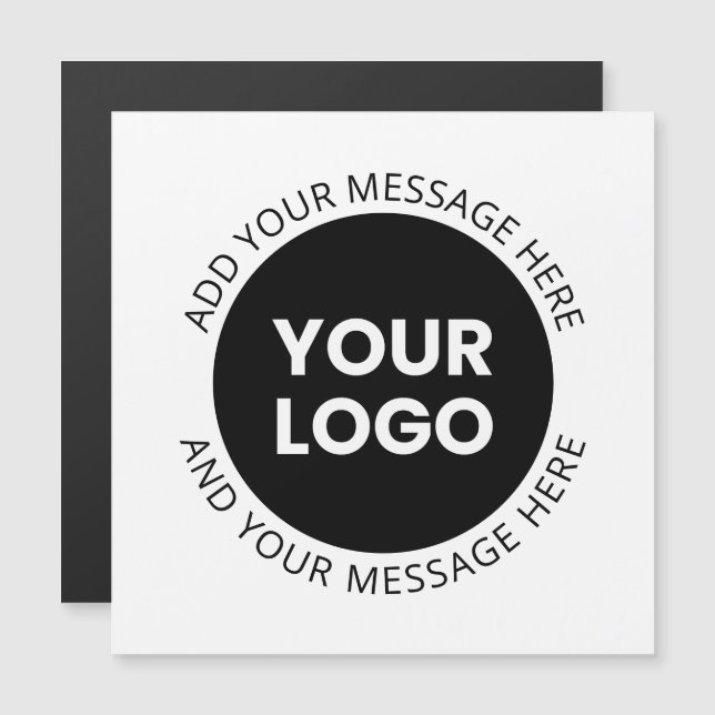Logotipo Empresarial & Texto Editável Branco & Pre (Frente/Verso)