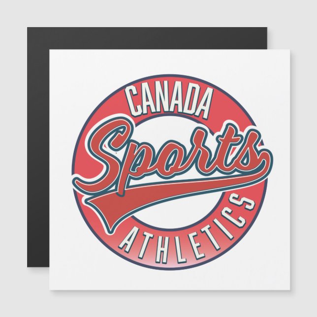 logotipo esportivo Canadá vermelho (Frente/Verso)