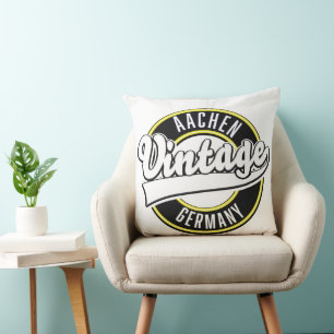 Logotipo estilo vintage de Dortmund, almofada de l