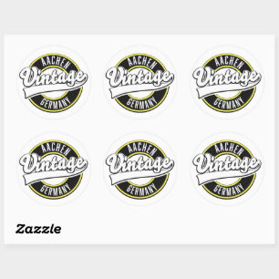 logotipo estilo vintage Dortmund, adesivo redondo 