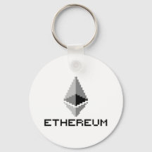 Logotipo Ethereum ETH de 8 Bits | Chaveiro Básico