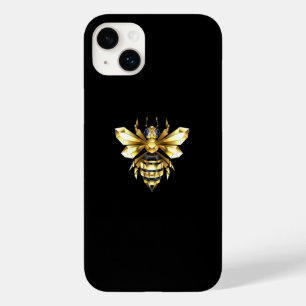 Logotipo Faux Gold Foil Polygonal da Abelha em Pre