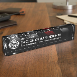 Logotipo fino da linha vermelha do bombeiro