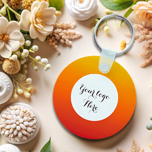 Logotipo frente e verso chaveiro de código QR