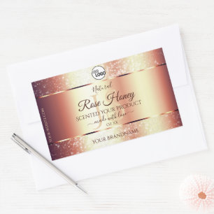 Logotipo inicial de etiquetas de produto Dourado c