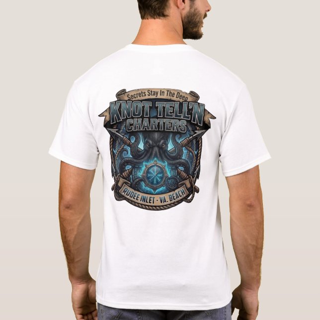Logotipo Kraken Cristal Azul - Camiseta (Verso)