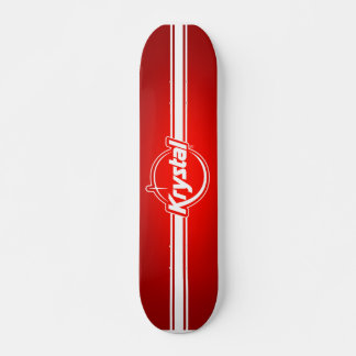 Logotipo Krystal com Placa de skate de faixa