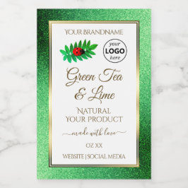 Logotipo Ladybug das etiquetas brancas de produto