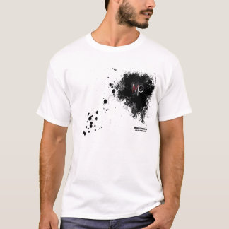 Logotipo masculino do splatter do t-shirt