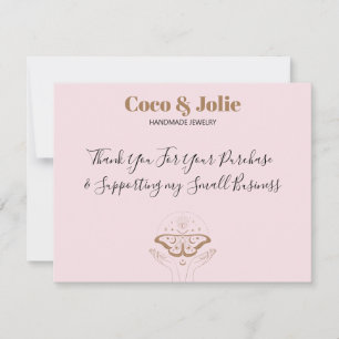 Logotipo Místico Elegante Rosa Muito Obrigado