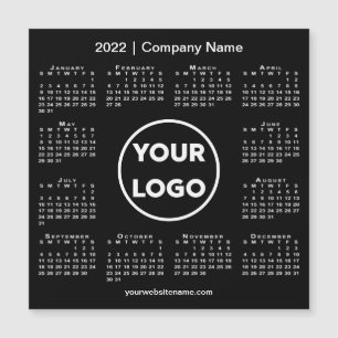Logotipo moderno da empresa no calendário de 2022 